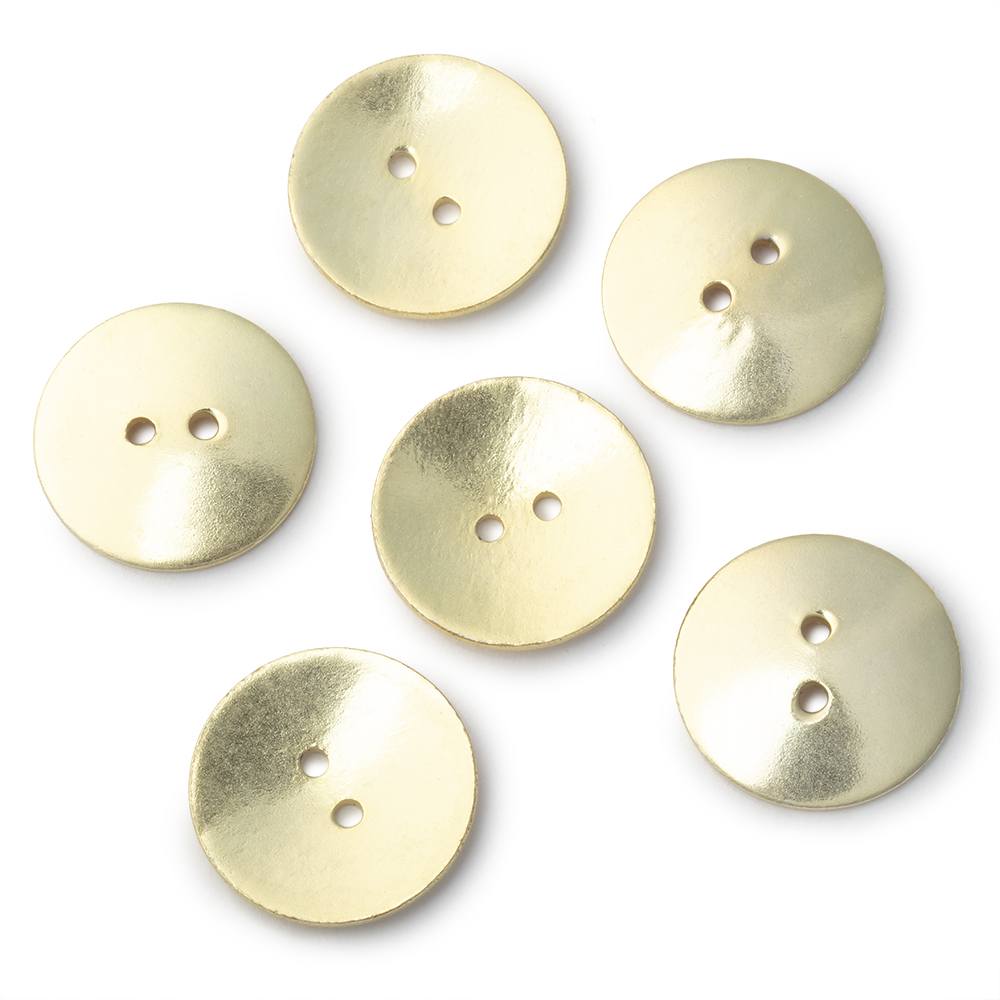 20mm Shiny Round Buttons Set of 6 - Beadsofcambay.com