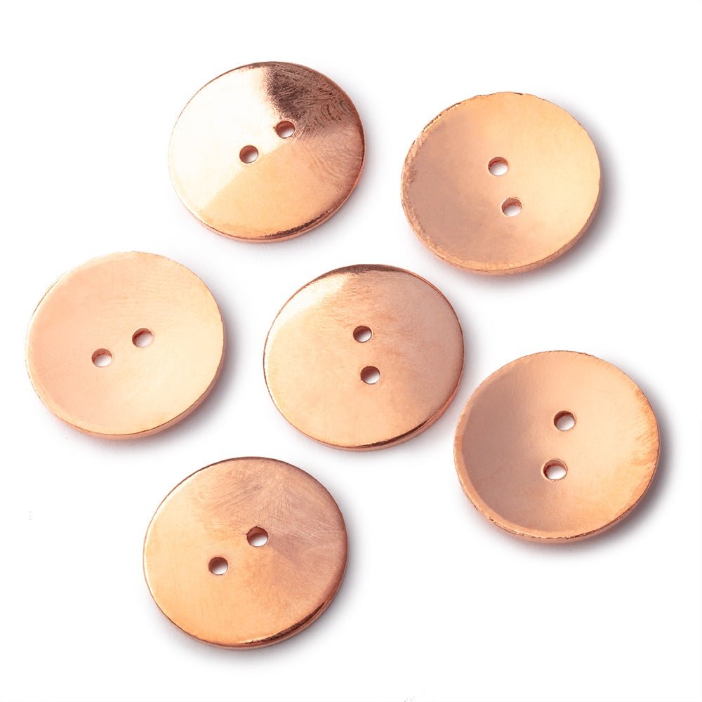 20mm Shiny Round Buttons Set of 6 - Beadsofcambay.com