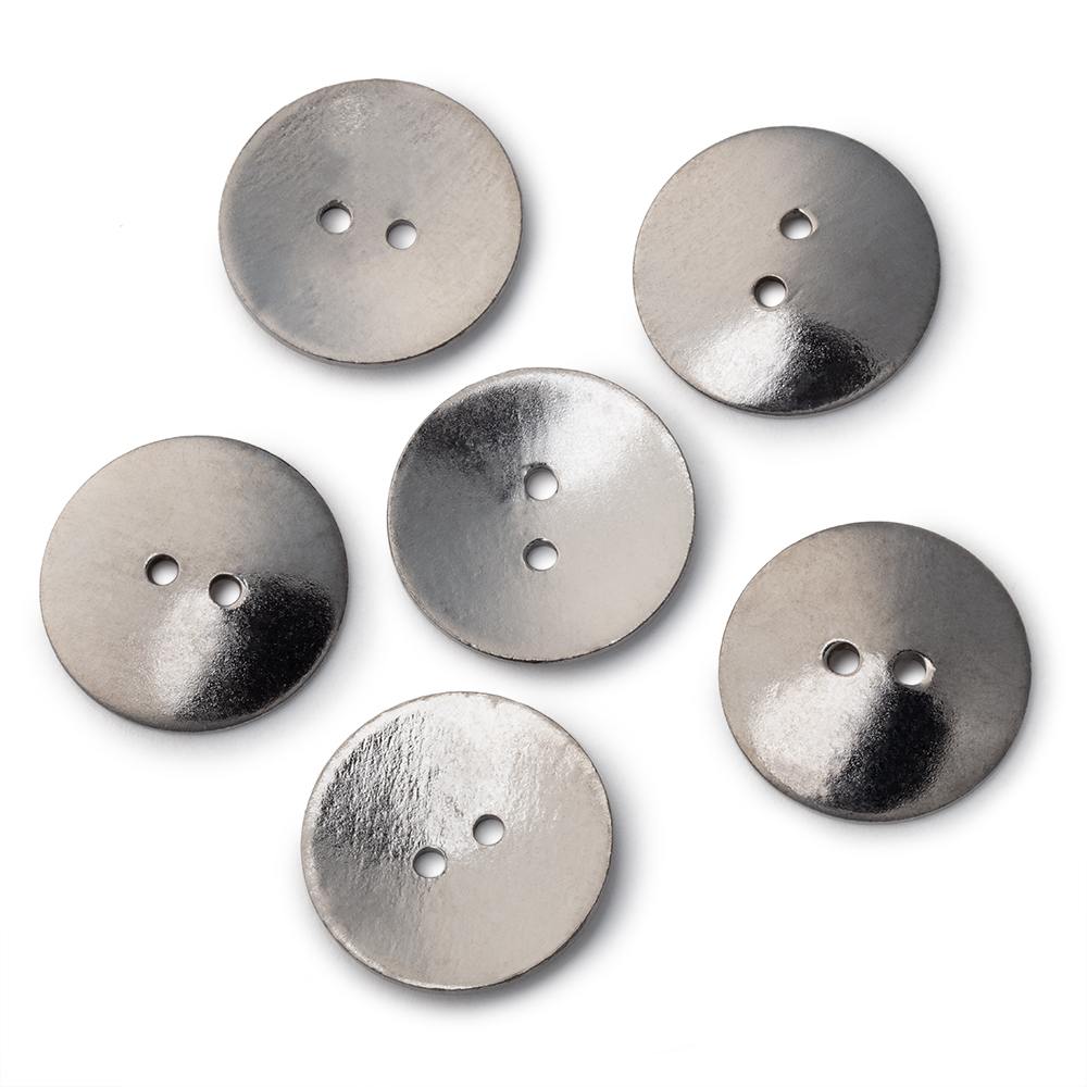 20mm Shiny Round Buttons Set of 6 - Beadsofcambay.com