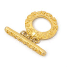 20mm Vermeil Round Triple Strand Toggle 1 piece - Beadsofcambay.com