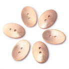 20x14mm Brushed Oval Buttons Set of 6 - Beadsofcambay.com