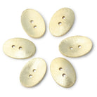 20x14mm Brushed Oval Buttons Set of 6 - Beadsofcambay.com