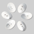 20x14mm Brushed Oval Buttons Set of 6 - Beadsofcambay.com