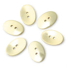 20x14mm Shiny Oval Buttons Set of 6 - Beadsofcambay.com