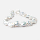 20x16 - 27x17mm White Soufflé Pearls 16 inch 18 Beads AAA - Beadsofcambay.com