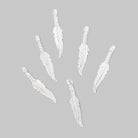 20x5mm Feather Pendant Charm Set of 6 pieces - Beadsofcambay.com