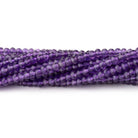 3mm Amethyst Micro Faceted Rondelle 12.5 inch 132 Beads AAA - BeadsofCambay.com