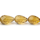8x10-10x15mm Whiskey Quartz Straight Drill Faceted Tear Drop 16 inch 33 Beads - BeadsofCambay.com