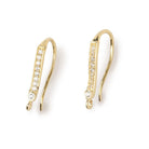 21mm Cubic Zirconia Ear Wire Set of 2 pieces - Beadsofcambay.com