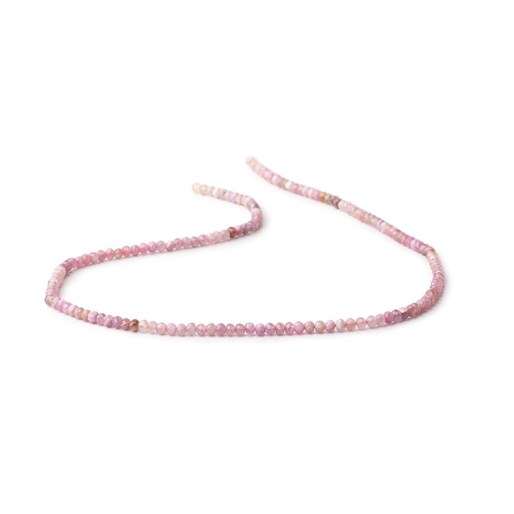 2.2 - 2.5mm Shaded Ruby Micro Faceted Rondelle 13 inch 155 Beads - Beadsofcambay.com