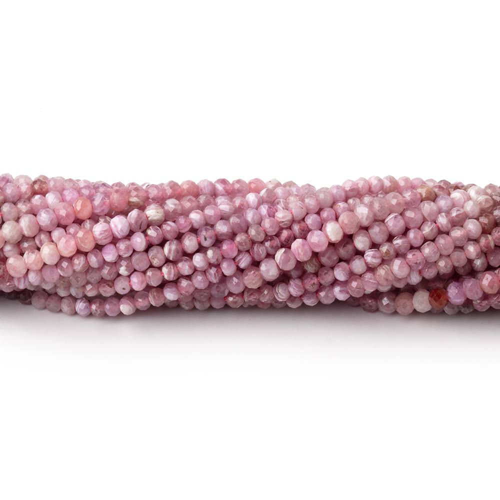 2.2 - 2.5mm Shaded Ruby Micro Faceted Rondelle 13 inch 155 Beads - Beadsofcambay.com