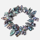 22-42mm Peacock Top Drill Ultra Keshi Freshwater Pearls 18 inch 38 Beads - Beadsofcambay.com
