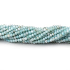 2.2mm Larimar Micro Faceted Round Beads 12.25 inch 136 pieces AA - Beadsofcambay.com