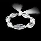 22x10 - 27x11mm Crystal Quartz Faceted Bi - Cone Marquise 6.5 inch 7 Beads - Beadsofcambay.com