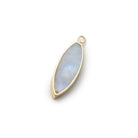 23 - 25mm Gold Leafed Rainbow Moonstone Marquise 1 Pendant - Beadsofcambay.com