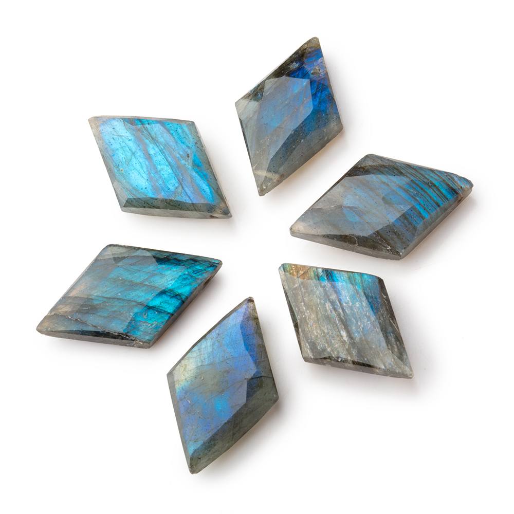 23 - 25mm Labradorite Faceted Kite Focal 1 piece - Beadsofcambay.com