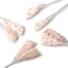 23 - 25mm Natrolite Fancy Shape Briolette Set of 2 Focals - Beadsofcambay.com