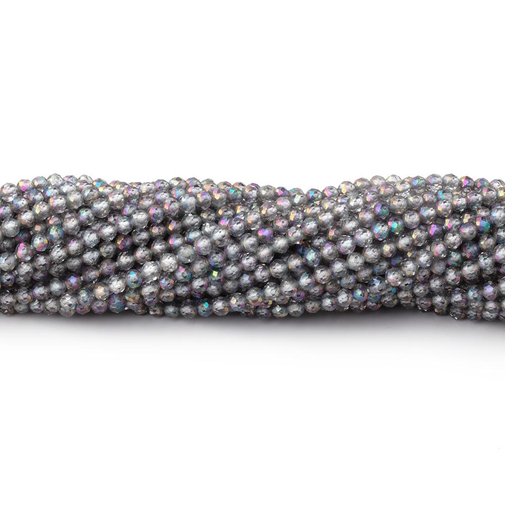 2.3mm Mystic Gray Quartz Micro Faceted Round 12.5 inch 140 Beads - Beadsofcambay.com