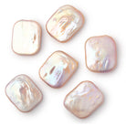 23x19 - 25x20mm Tonal Blush Rectangle Freshwater Pearl Focal 1 Piece - Beadsofcambay.com