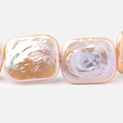 23x19 - 25x20mm Tonal Blush Rectangle Freshwater Pearls 15 inch 15 beads - Beadsofcambay.com