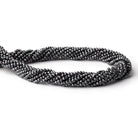 2.4mm Hematite Micro Faceted Round Beads 12.5 inch 140 pieces - Beadsofcambay.com
