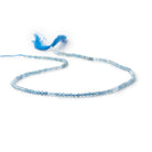 2.4mm Shaded Aquamarine Micro Faceted Round 12.5 inch 144 Beads - Beadsofcambay.com