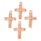 24x18mm Filigree Cross Pendant Charm Set of 4 pieces - Beadsofcambay.com