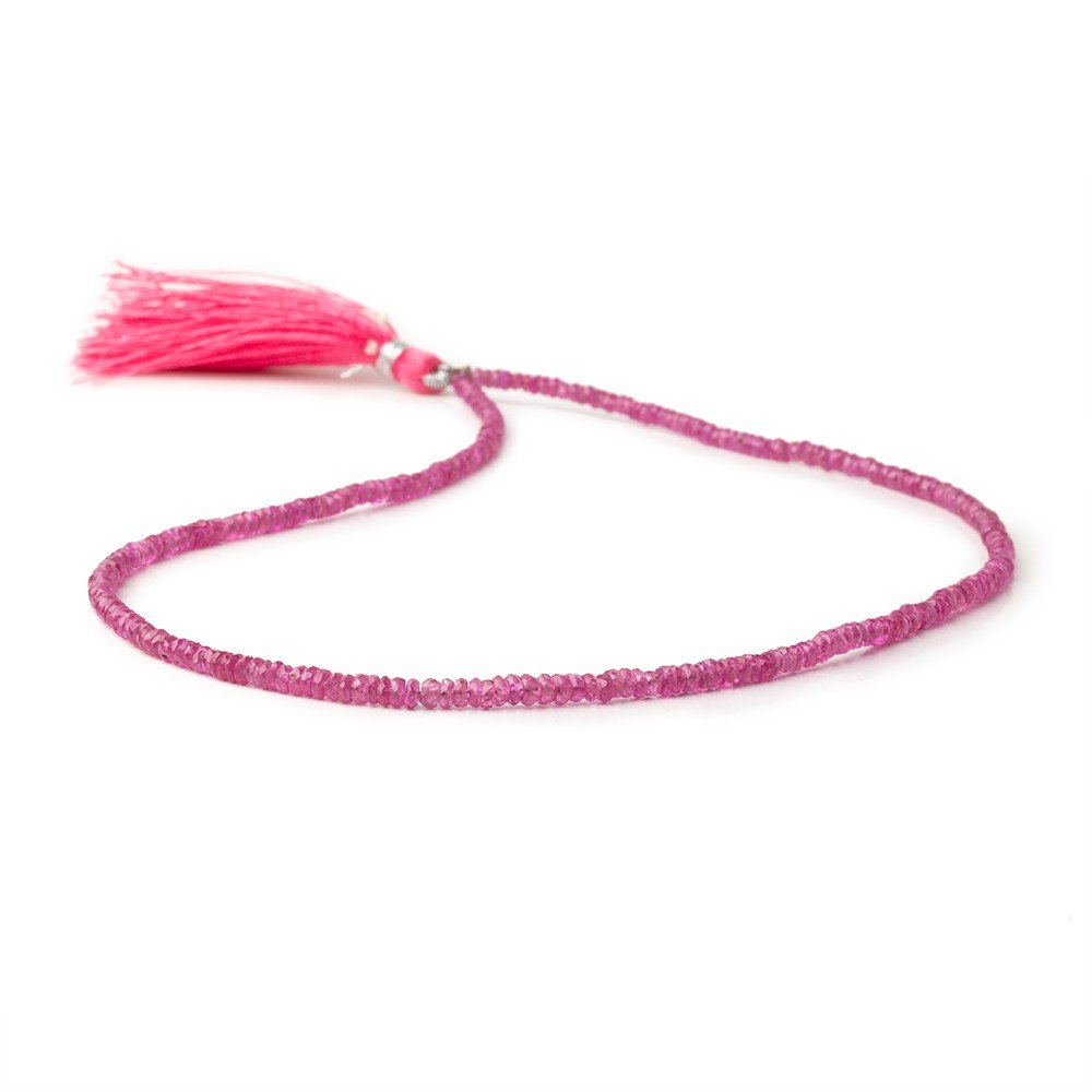 2.5 - 3mm Burmese Ruby Faceted Rondelle Beads 16 inch 290 pieces AA - Beadsofcambay.com