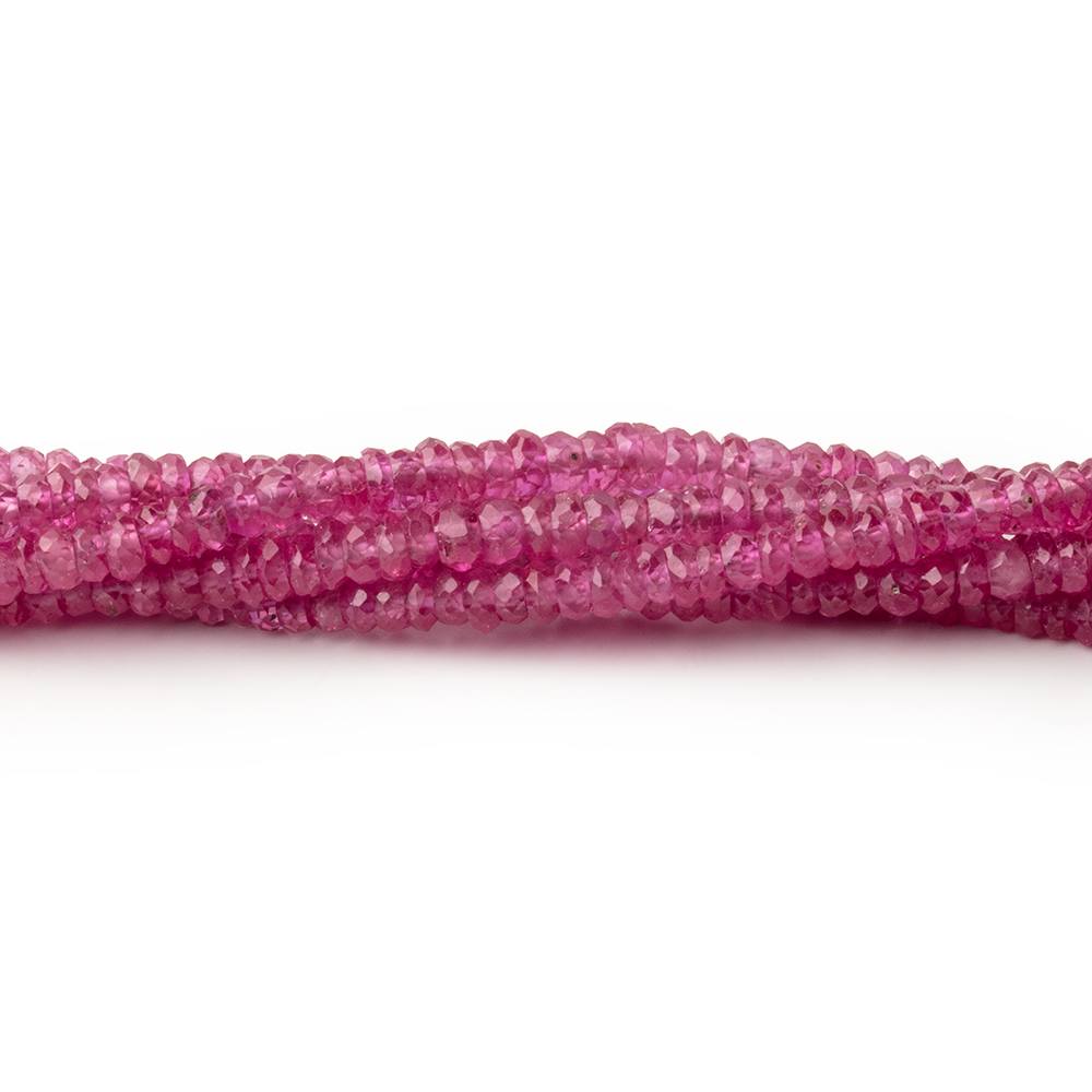 2.5 - 3mm Burmese Ruby Faceted Rondelle Beads 16 inch 290 pieces AA - Beadsofcambay.com