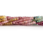 2.5 - 3mm Multi Color Tourmaline Faceted Rondelle 17.5 inch 275 Beads - Beadsofcambay.com