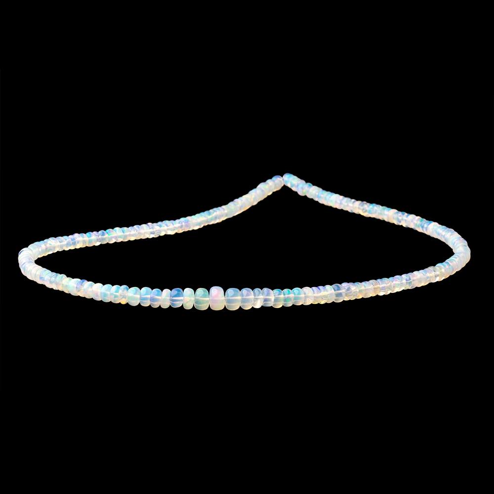 2.5 - 4mm Ethiopian Opal Plain Rondelle Beads 16 inch 168 pieces - Beadsofcambay.com