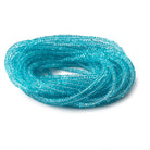 2.5 - 4mm Pool Blue Apatite Plain Rondelle Beads 18 inch 236 pieces AA - Beadsofcambay.com