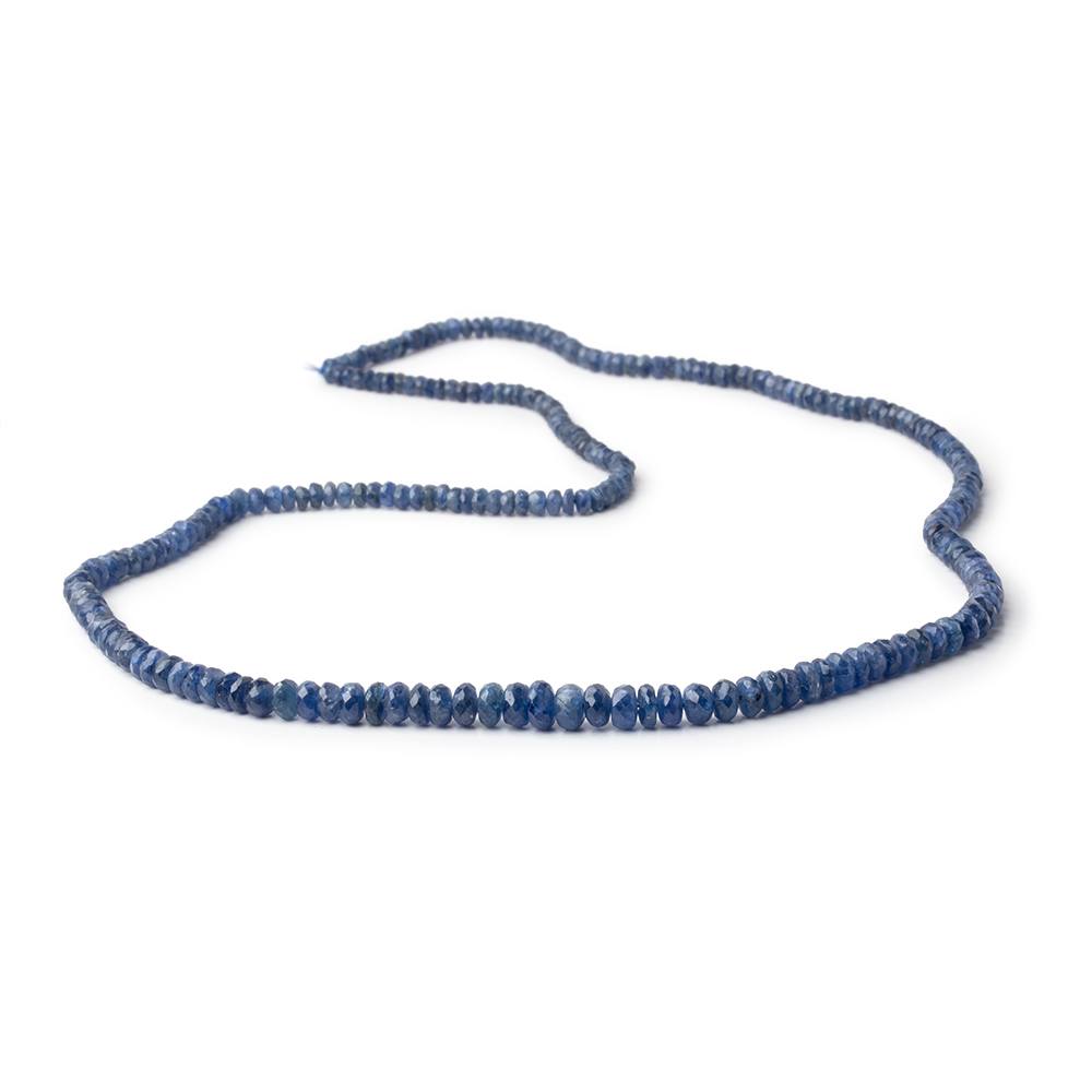 2.5 - 5mm Blue Sapphire Faceted Rondelle Beads 17 inch 234 pieces - Beadsofcambay.com