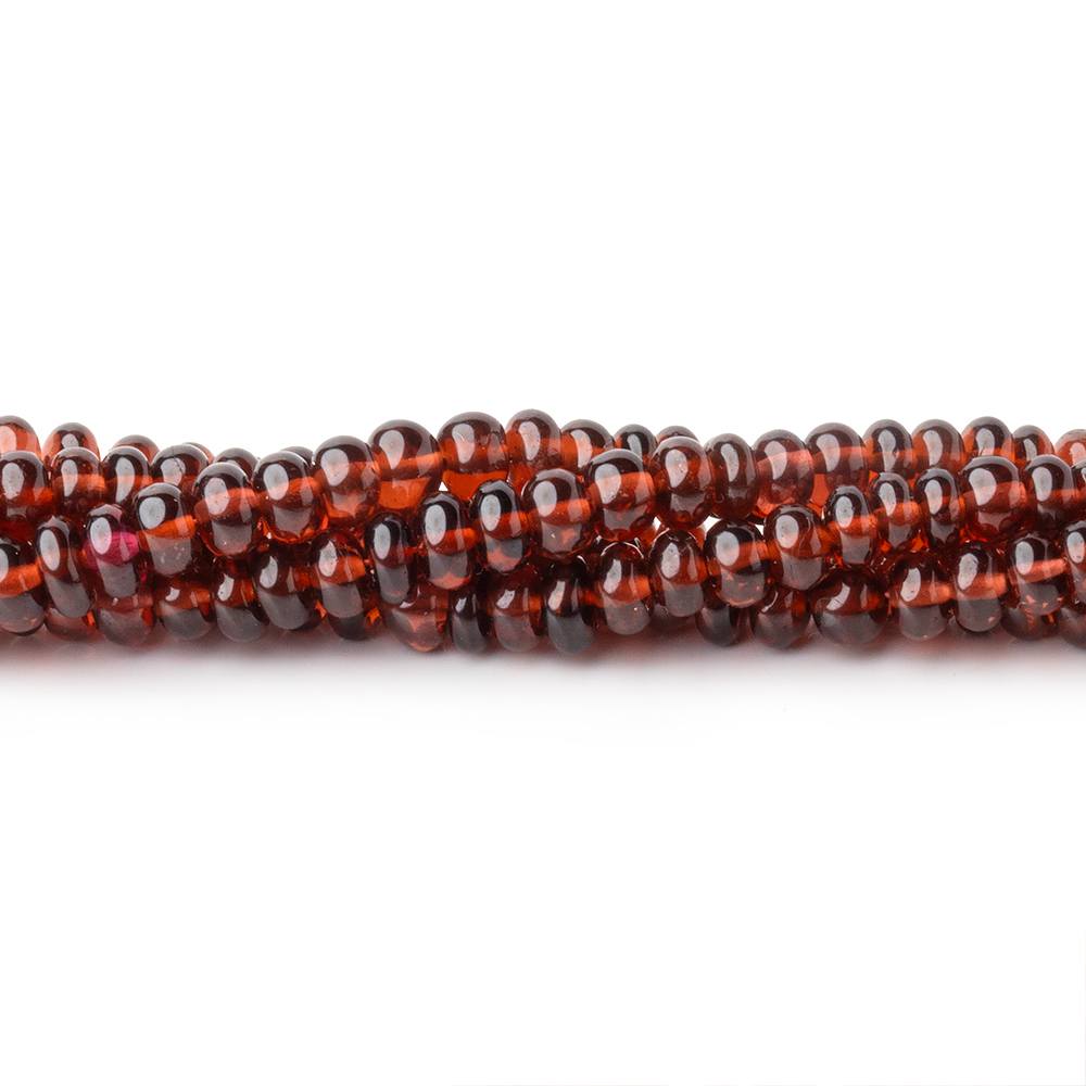 2.5 - 5mm Mozambique Garnet Plain Rondelle Beads 16 inch 168 pieces AA - Beadsofcambay.com