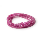 2.5 - 7.5mm Burmese Ruby Faceted Rondelle Beads 16 inch 222 pieces - Beadsofcambay.com