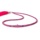 2.5 - 7.5mm Burmese Ruby Faceted Rondelle Beads 16 inch 222 pieces - Beadsofcambay.com