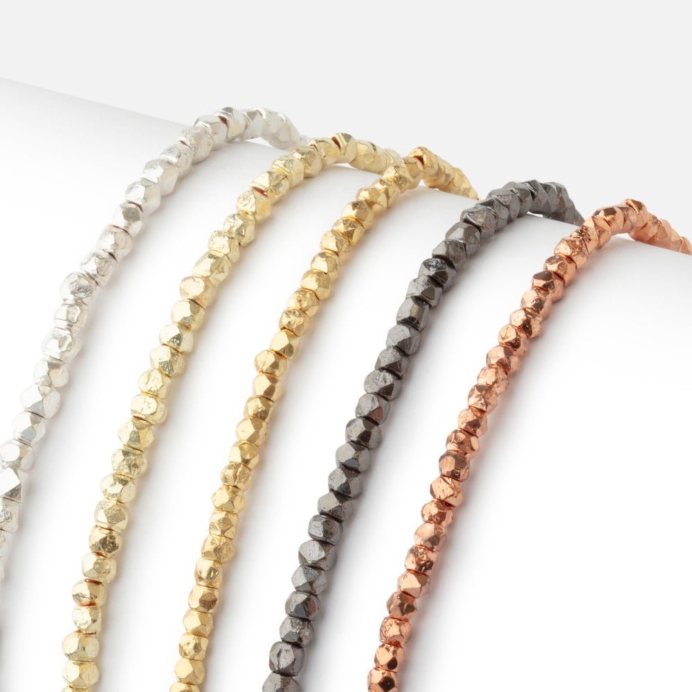 2.5mm Hand Cut Faceted Nugget Beads - Beadsofcambay.com