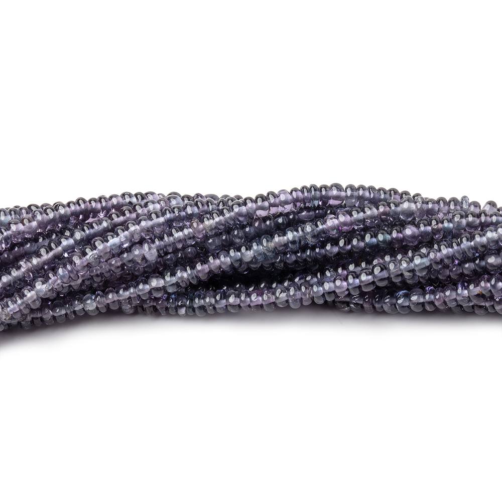 2.5mm Shaded Indigo Spinel Plain Rondelle Beads 16 inch 300 pieces AA - Beadsofcambay.com