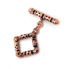 26mm Antiqued Copper Square Toggle 1 Clasp - Beadsofcambay.com