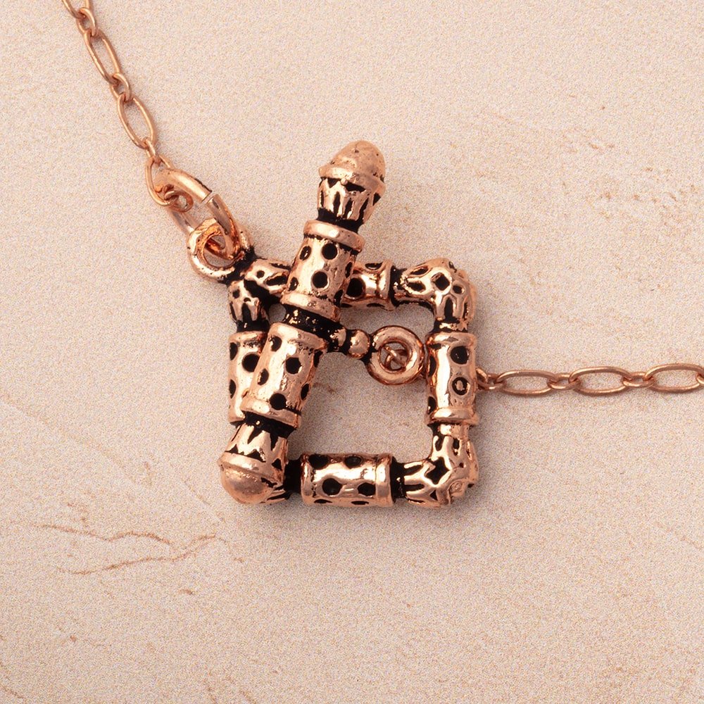 26mm Antiqued Copper Square Toggle 1 Clasp - Beadsofcambay.com