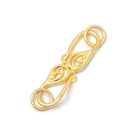 26x7.5mm Vermeil Paisley S Hook 1 piece - Beadsofcambay.com