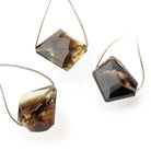 27 - 28mm Bi - Colored Quartz Faceted Nugget Focal 1 Bead - Beadsofcambay.com