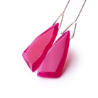 27x10mm Berry Chalcedony Fancy Shape Briolette Set of 2 Focals - Beadsofcambay.com