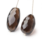 28 - 33mm Smoky Quartz Faceted Nugget Focal 1 Bead - Beadsofcambay.com