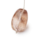 28x19mm Rutilated Quartz Faceted Nugget Focal 1 Bead - Beadsofcambay.com