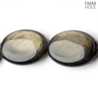 29.5x21.5mm Golden Sheen Obsidian Plain Oval 16 inch 13 Beads 1mm Hole - Beadsofcambay.com