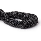 2mm Black Tourmaline Micro Faceted Round Beads 12.75 inch 174 pieces AAA - Beadsofcambay.com