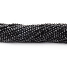 2mm Black Tourmaline Micro Faceted Round Beads 12.75 inch 174 pieces AAA - Beadsofcambay.com