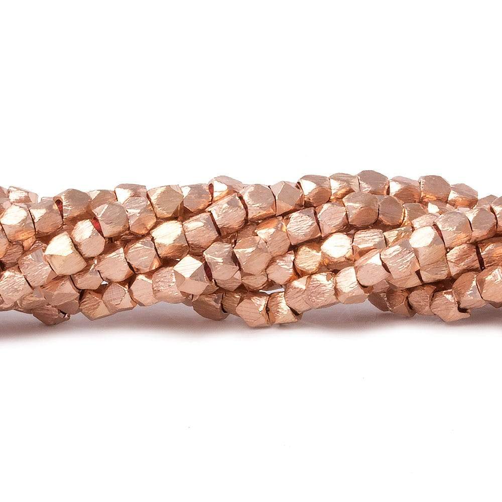 2mm Brushed Faceted Nugget Beads 8 inch 84 pieces - Beadsofcambay.com