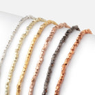 2mm Brushed Faceted Nugget Beads 8 inch 84 pieces - Beadsofcambay.com